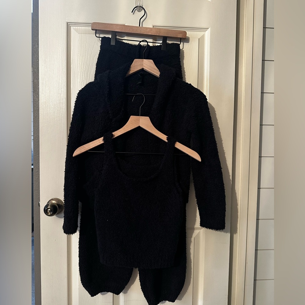 SKIMS Kids Cozy Knit Set in Onyx